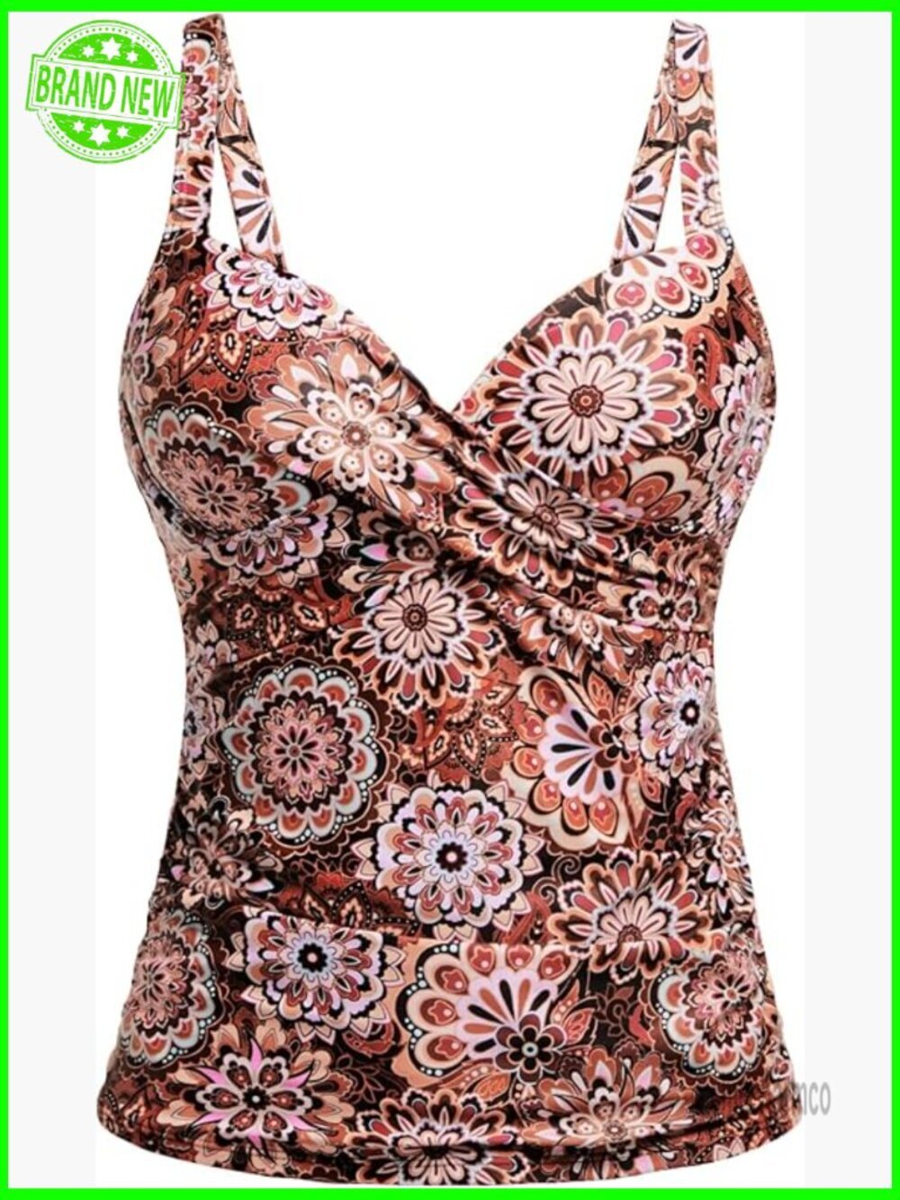 Large Push Up Tankini Top with Underwire and Tummy Control